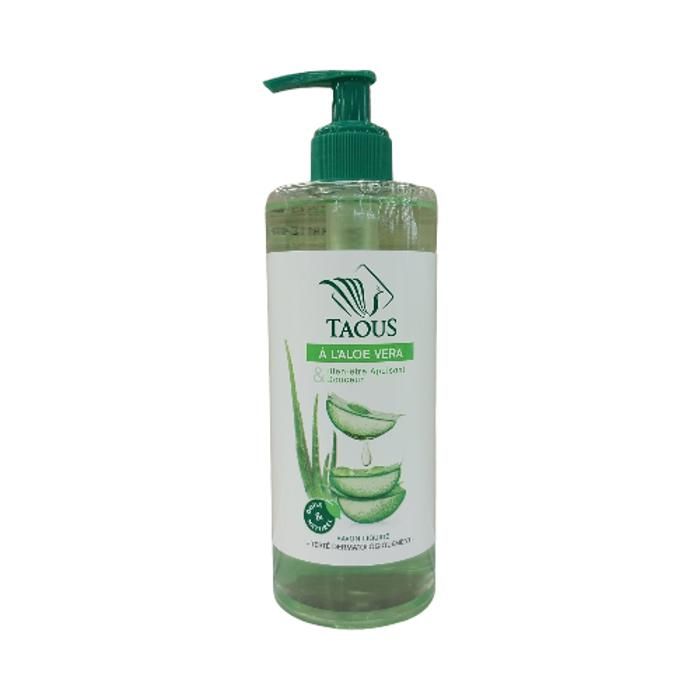 TAOUS, SAVON LIQUIDE ALOÉ VÉRA-FLACON POUSSE MOUSSE