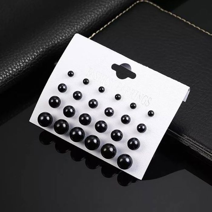 Ensemble de 12 paires de Boucles d'oreille en perles simulés Pour Femmes - Bijoux de luxe