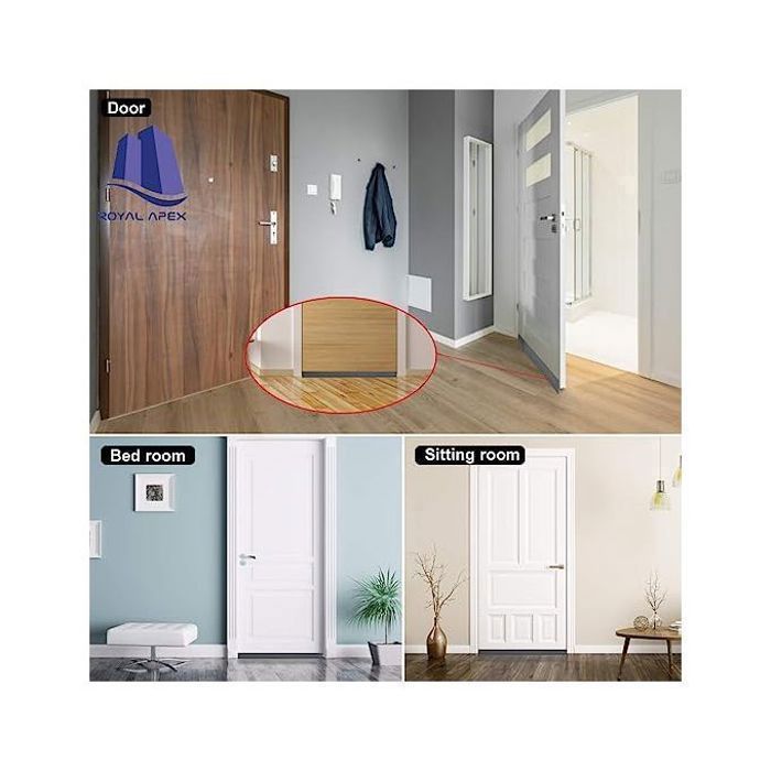 Brosse autoadhésive en caoutchouc insonorisée pour porte (Couleur aléatoire)