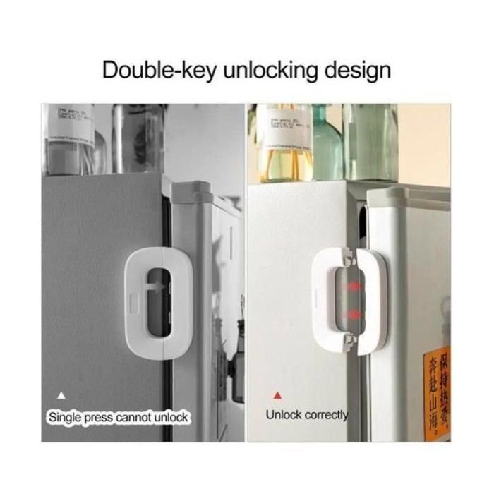 Serrure de congélateur de réfrigérateur de maison, serrure de porte d'armoire pour enfants en bas âge, sécurité Anti-pincement pour