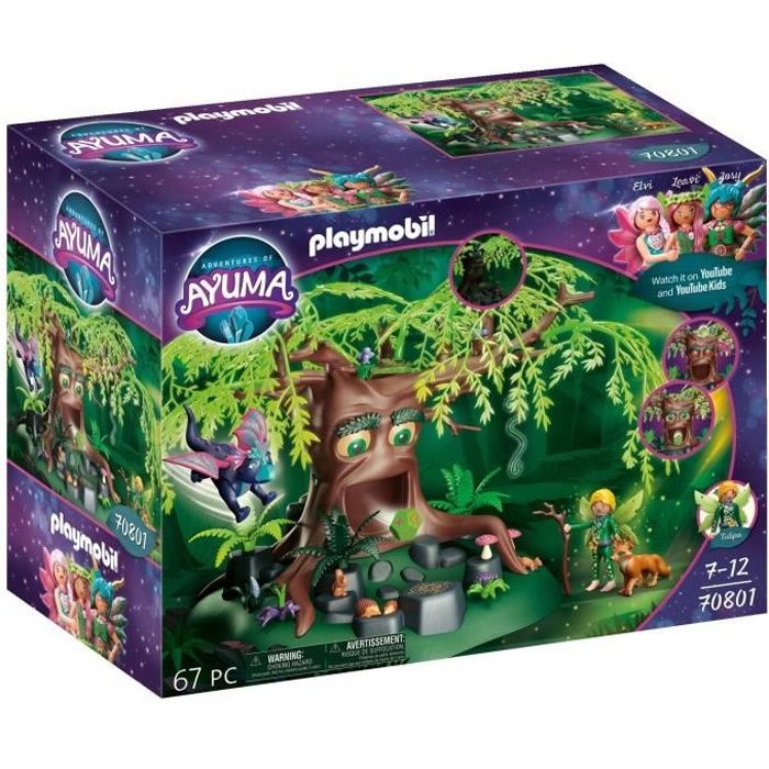 PLAYMOBIL - 70801 - AYUMA - Arbre de la Sagesse - Figurine, Animaux et Arbre Magique