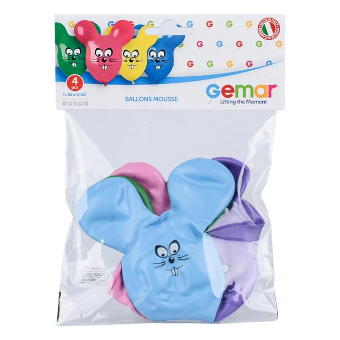 4 BALLONS SOURIS