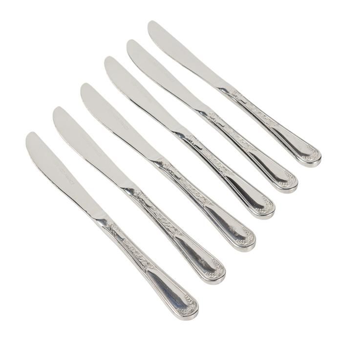6 COUTEAUX A DESSERT INOX GRAVES F