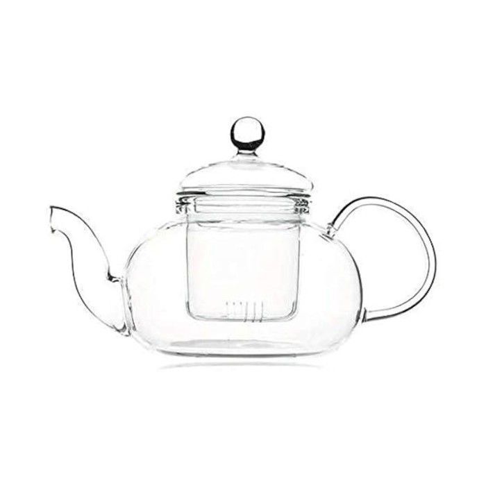 Théière en verre - Acacia - 1L - Filtre en verre - Résistante à l'humidité - Design élégant