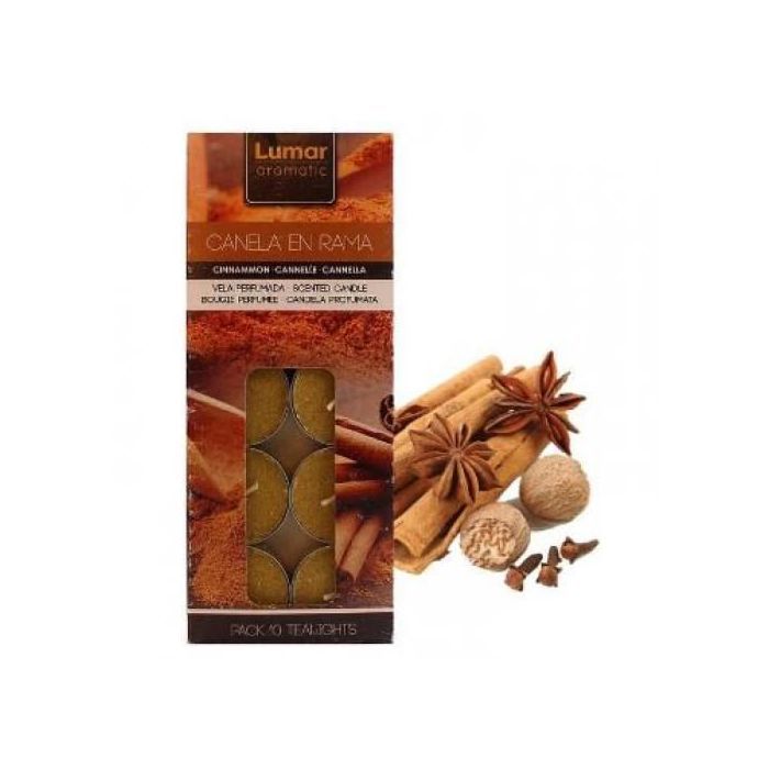 LUMAR AROMATIC Bougies parfumées Chauffe Plat 10Pcs Arôme de cannelle