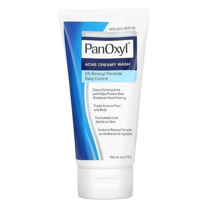 PanOxyl Nettoyant crémeux contre l'acné Contrôle quotidien - Peroxyde de benzoyle à 4 % - 170g