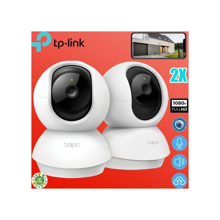 TP-Link PACK 2 Caméra Surveillance WiFi intérieure 360° Tapo C200, FHD 1080P