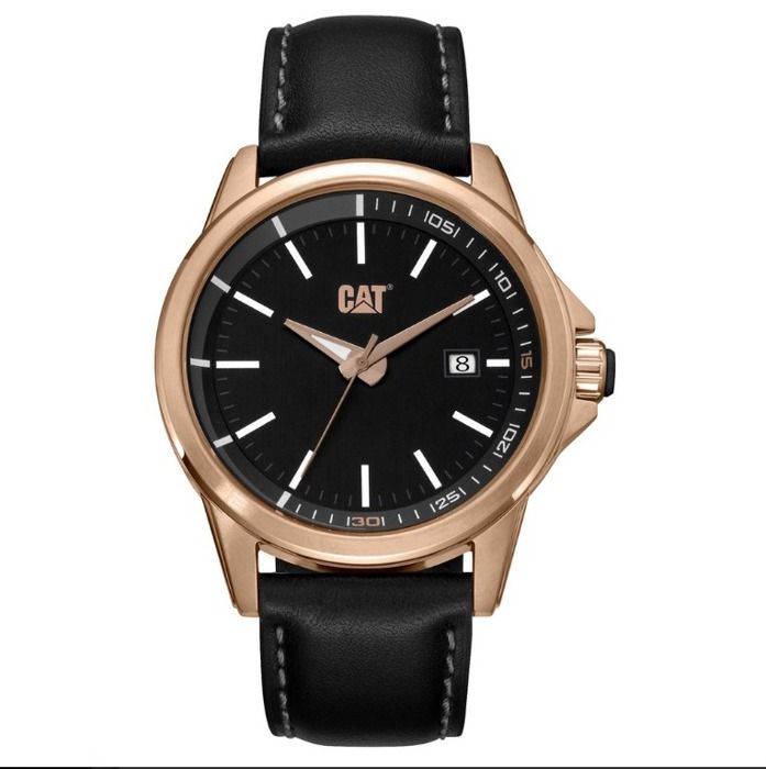Montre - CATERPILLAR - SLIDER - Automatique - Cuir - 43 mm - Noir/Rose Gold