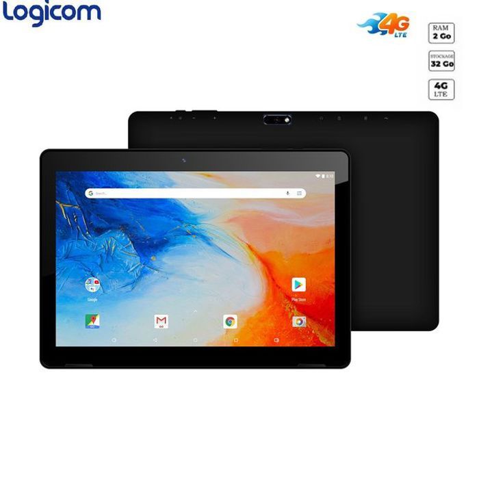 Logicom Tablette 104 10.1" IPS 4G 32GB Ram 2GB Android 13 5000 mAh-Noir