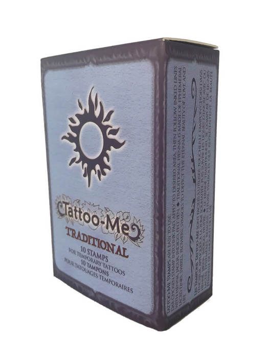 Tampons de Tatouage - Tattoo-Me - Traditionnel 1 M - Designs intemporels - Application rapide - Pour adultes