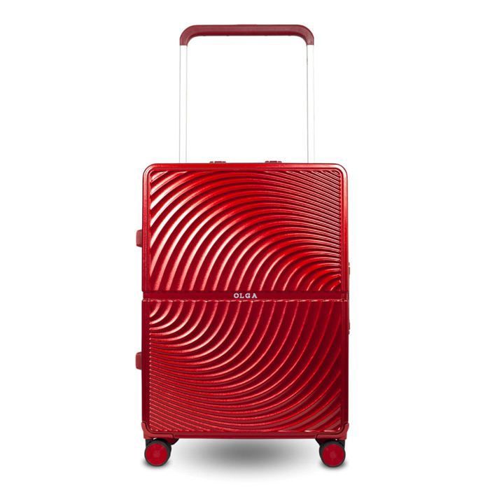 Valise - OLGA - Travel - Petite - Rouge - 4 roulettes - Imperméable