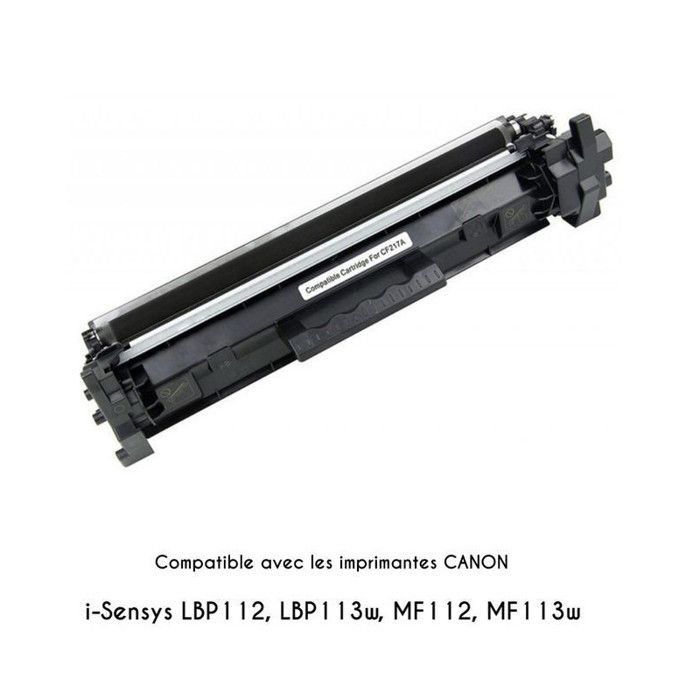 Toner 17A Compatible avec les imprimantes i-Sensys LBP112, LBP113w, MF112, MF113w - 1600 Pages