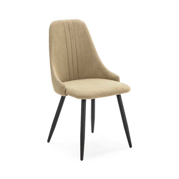 Chaise - MANI - Tissu et Métal - Vert - Confort Exceptionnel - Design Contemporain