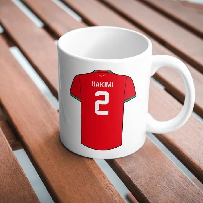 Tasse HAKIMI  Maillot Maroc  Cadeau personnalisé CAN 2025 mug HAKIMI   pour supporters marocains Tasse  cafe