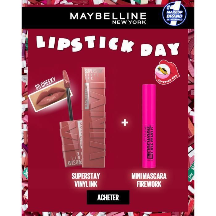 35 SUPERSTAY VINYL INK CHEEKY = MINI MASCARA FIREWORK