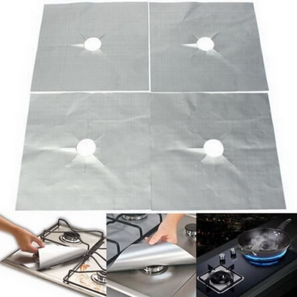 Ustensiles de cuisine - Non spécifié - Couverture de protection brûleur gaz - Aluminium - Eco-friendly - Argent