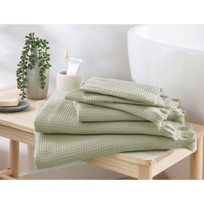 Drap de Bain - L'Estagnol - Vert Amande - 50 x 100 cm - Coton - Absorbant