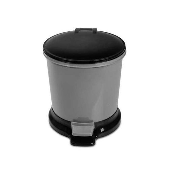 Saga Poubelle à pédale 5L/ gris+noir
