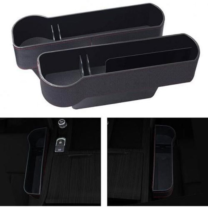 Super boîte de rangement pour intervalle de siège de voiture (2 pièces)