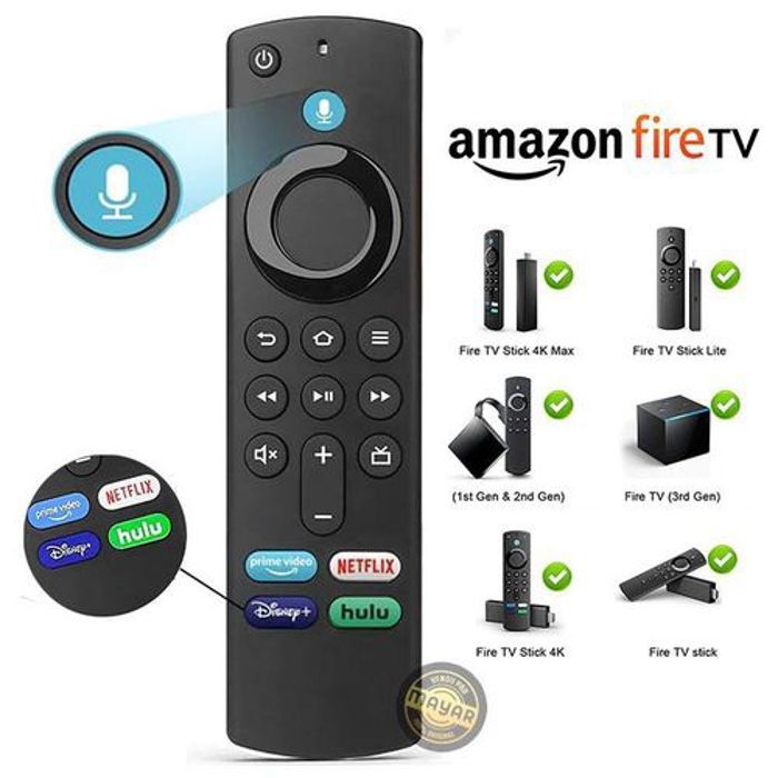 Télécommande vocale - Amazon - Fire TV Stick/Cube - Compatible Dolby Vision - 4K Ultra HD - Ergonomique