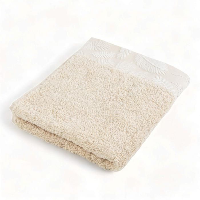 SERVIETTE MAIN JACQUARD 40X70 500 ECRU FOUGERE