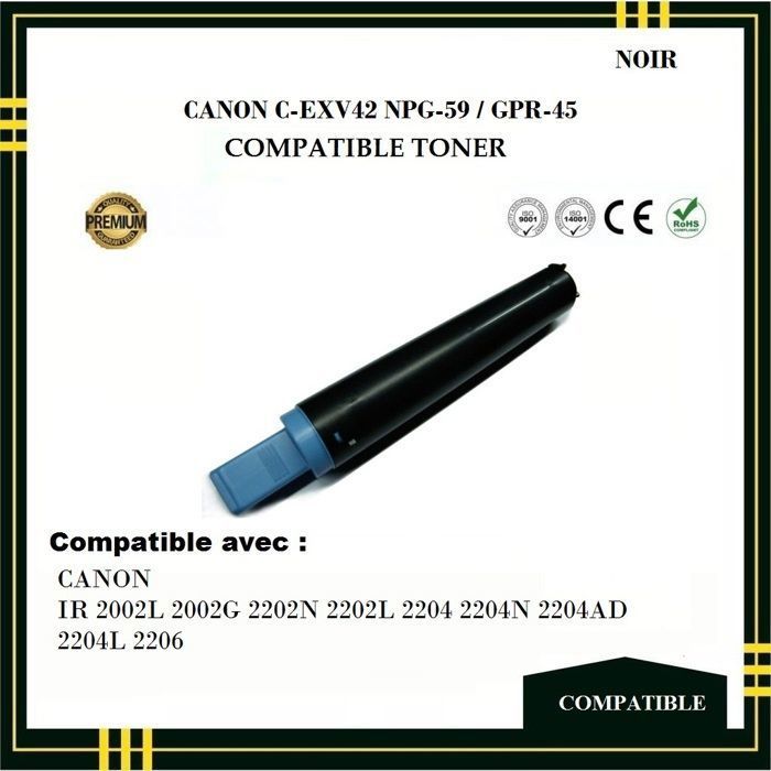 Toner Compatible - CANON - C-EXV42 - Noir - Pack de 4 - Laser