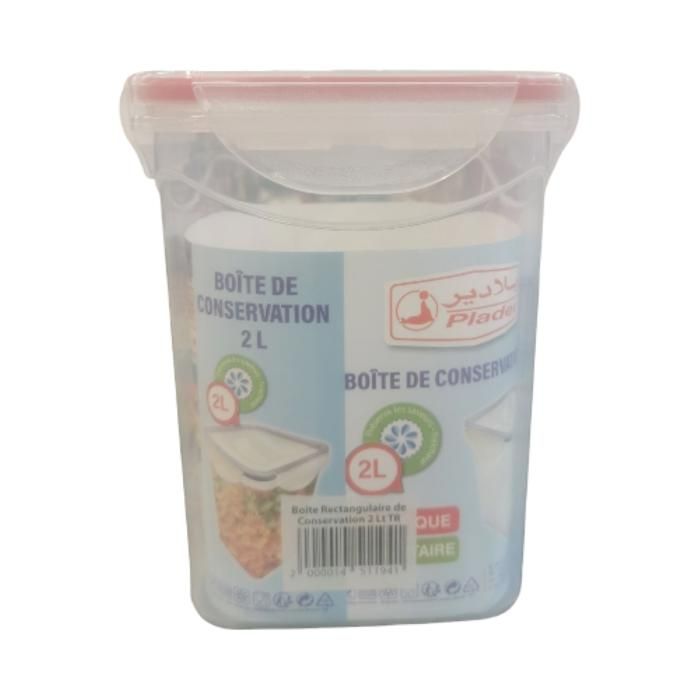 BOITE CARREE DE CONSERVATION 2 L TRANSPARENTE