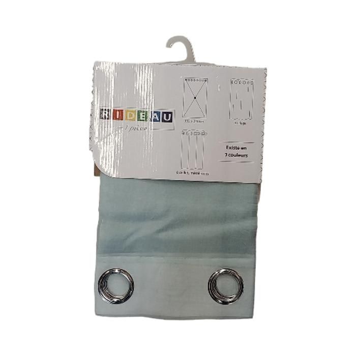 Rideau avec anneaux - 132x240 cm - 100% polyester - 42 GSM - Couleur Aléatoire