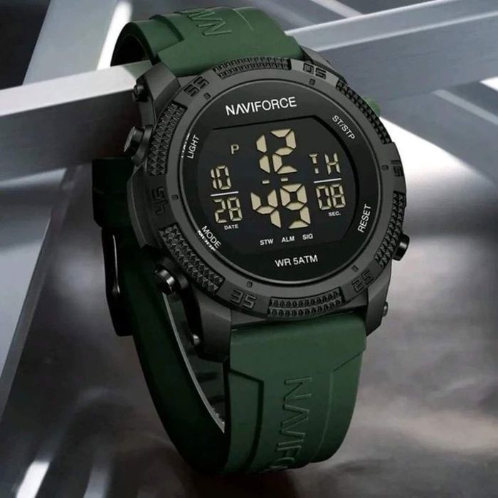 Naviforce Montre-bracelet numérique de sport militaire pour homme, chronographe, date, semaine, alarme, étanche, originale, horloge