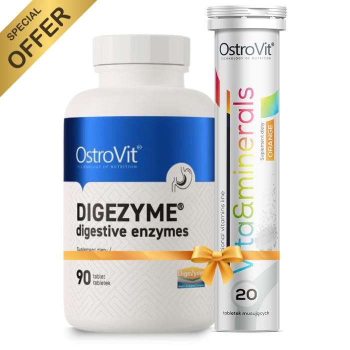 Pack Digezyme Enzymes Digestives 90 Tabs + Vitamins and Minerals 20Tabs