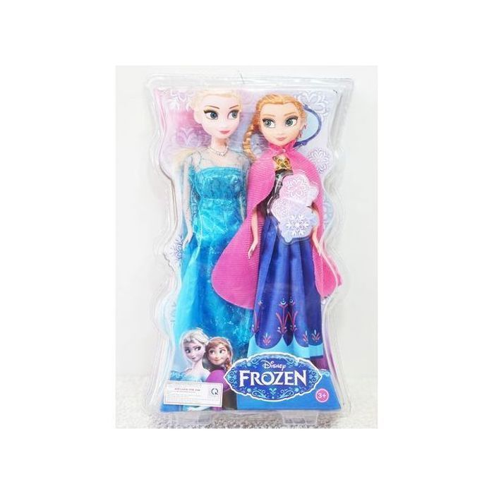 Poupées Frozen Reine des neiges - Elsa et Anna - Articulées - Chevelure longue - 28 cm
