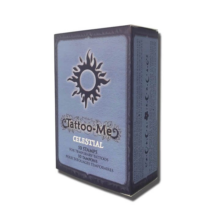 Tampons de tatouage - Tattoo-Me - Celeste M - Motifs cosmiques - Application facile - Pour adultes