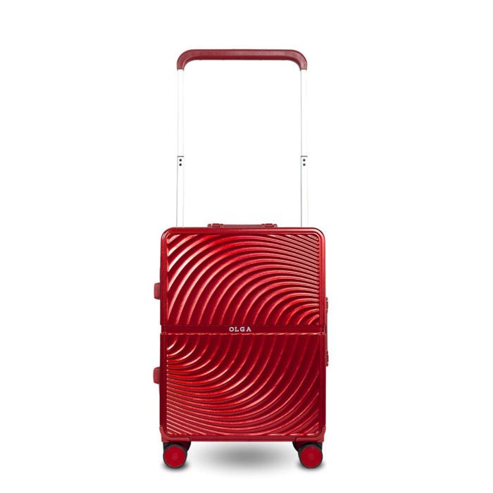 Valise - OLGA - Travel Petite - Rouge - Souple - Cadenas TSA - 4 Roulettes
