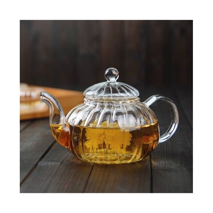 Théière en verre - Acacia - 1L - Filtre en verre - Transparent - Durable et élégant