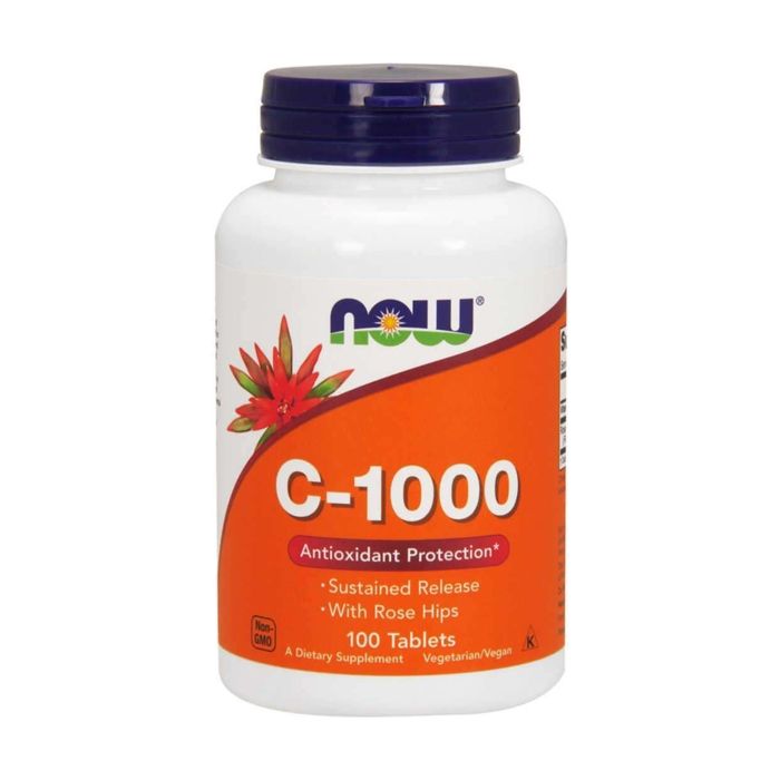 C-1000 100 com Sans saveur Now Foods Pack Nutrition Sportive