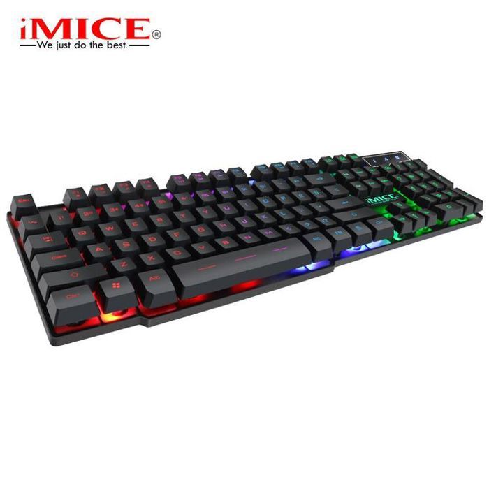 Imice clavier gaming ak-600, clavier mécanique rétroéclairé rgb, pour pc gamer