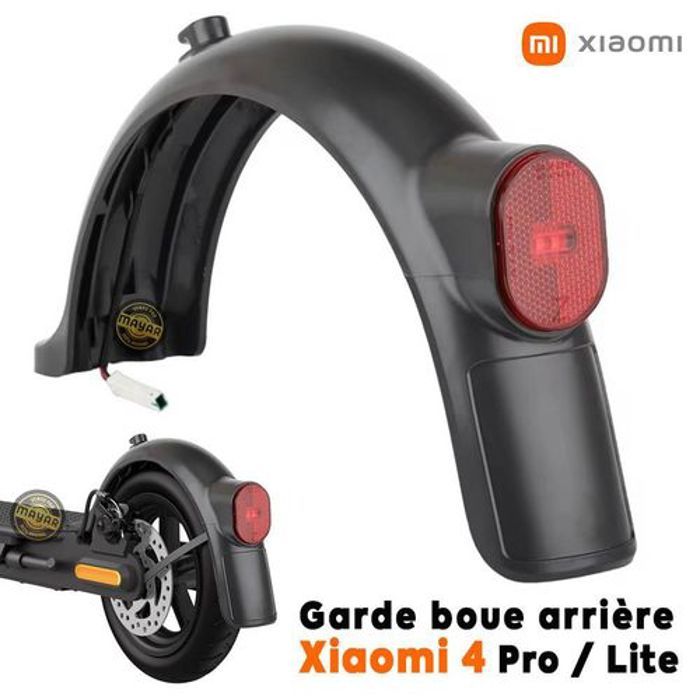 kit Garde-Boue Arrière pour Xiaomi 4 Pro Gen 1 avec support de Plaque et feu arrière