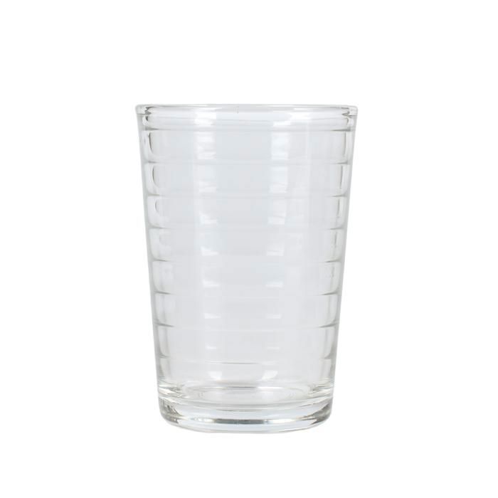 Verres à Thé - AH - 8T-F - 6 pièces - Verre Transparent - Design Pyramidale - Compatible Lave-Vaisselle