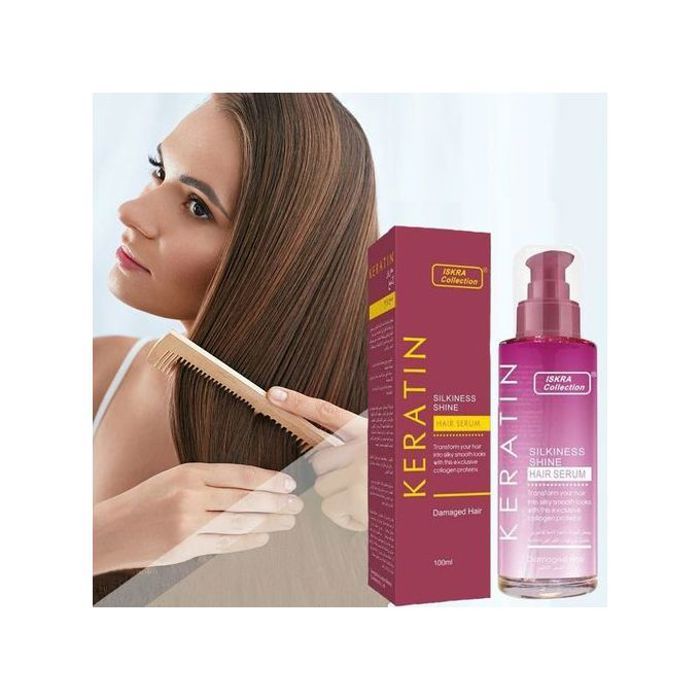 Sérum Huile de Kératine - LUXURY SHINE - 100ml - Anti-frisottis - Cheveux lisses - Sans parabène