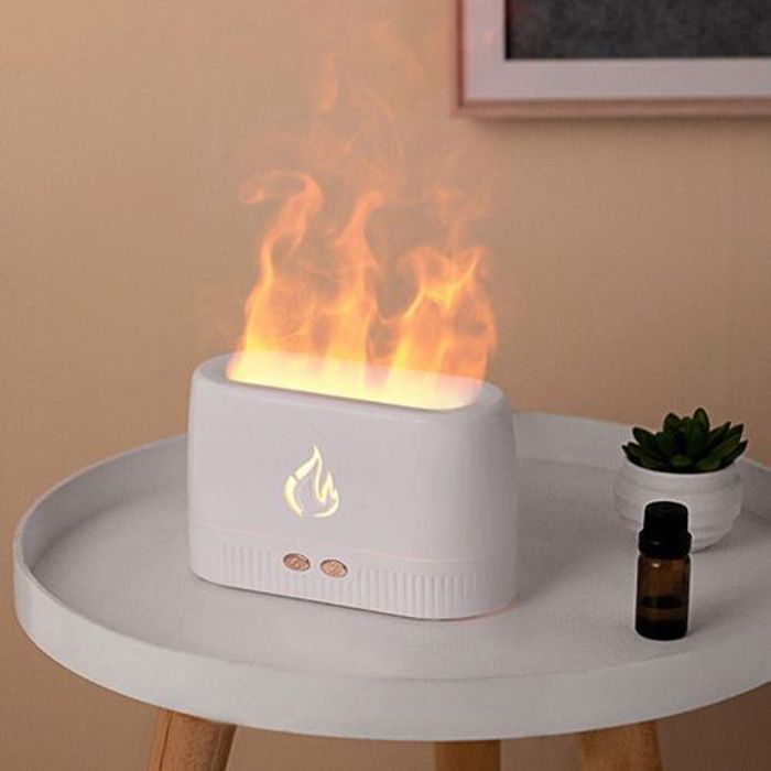 Diffuseur d'Huiles Essentielles avec Effet Flamme, Diffuseur d'arômes