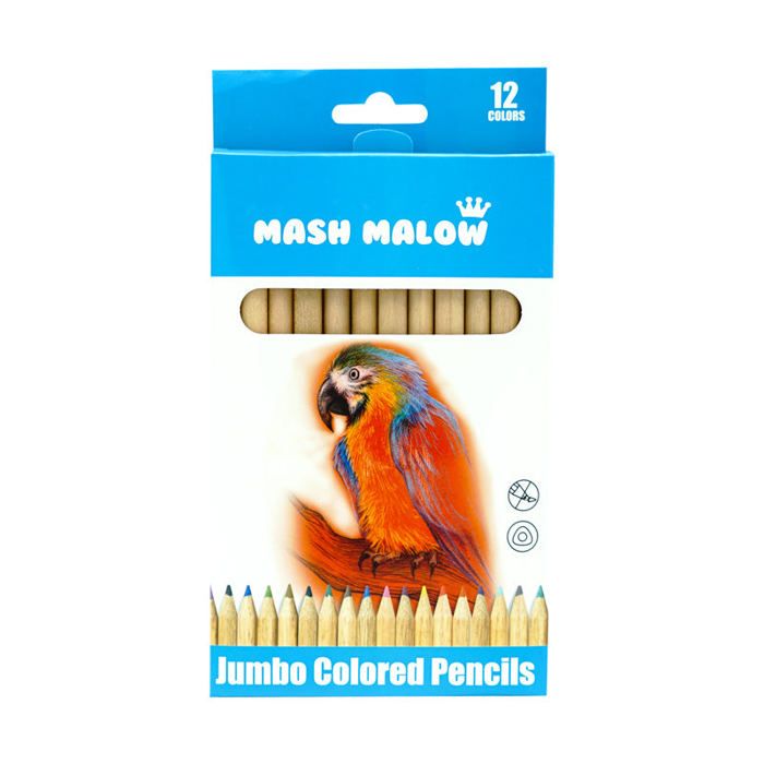 Boite de 12 Crayons De Couleur Jumbo Mash Malow
