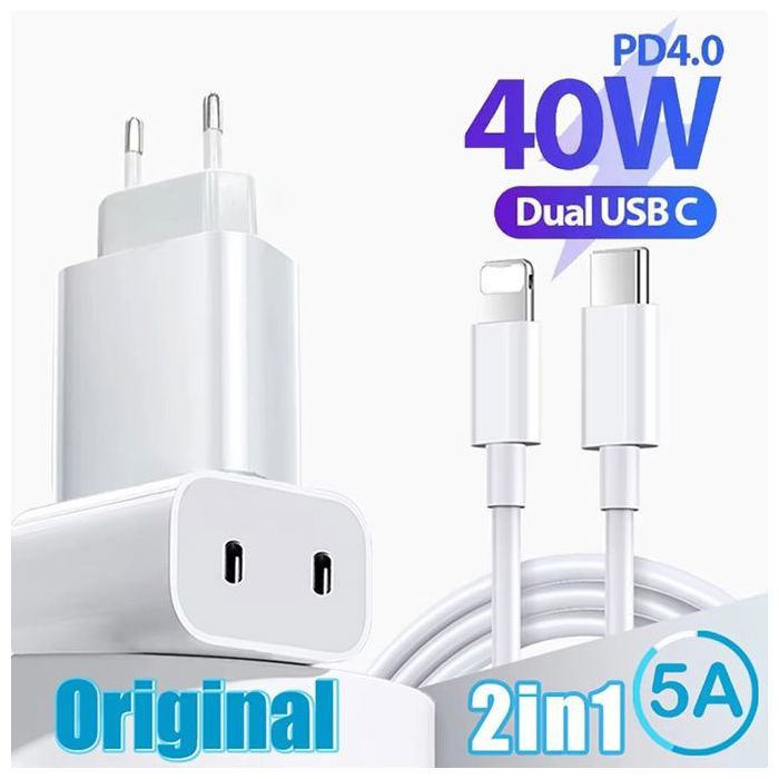 Chargeur de charge rapide USB de type C pour iPhone,accessoires de câble de charge PD,40W,iPhone 16 15 14 13 12 11 Pro Max Plus