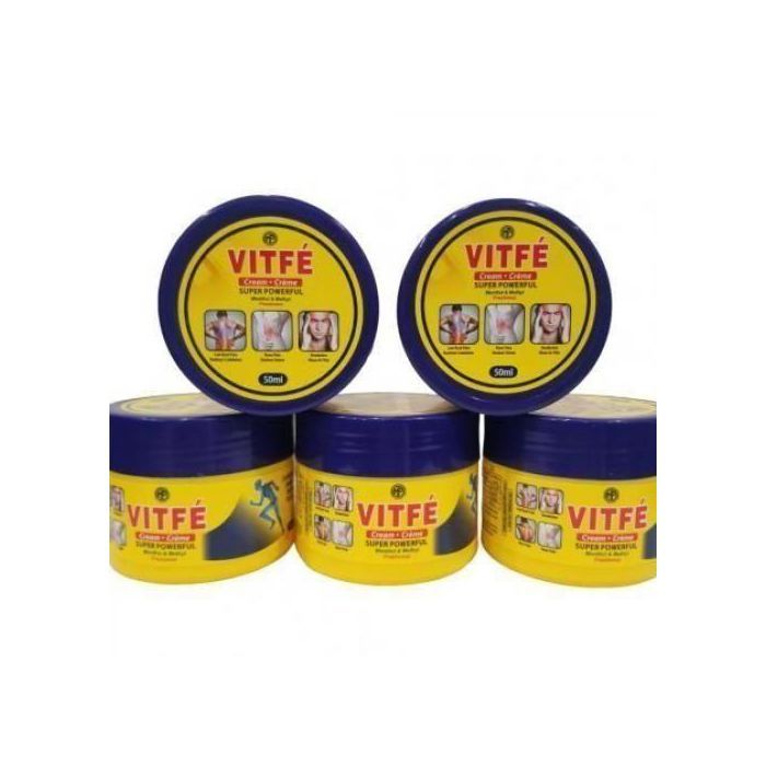 VITFE Pack de 5 - Crème Mentholée Puissante Anti-Douleur