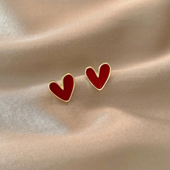 Clémentine Paris Boucles d'oreilles décorées forme de cœur - OG089