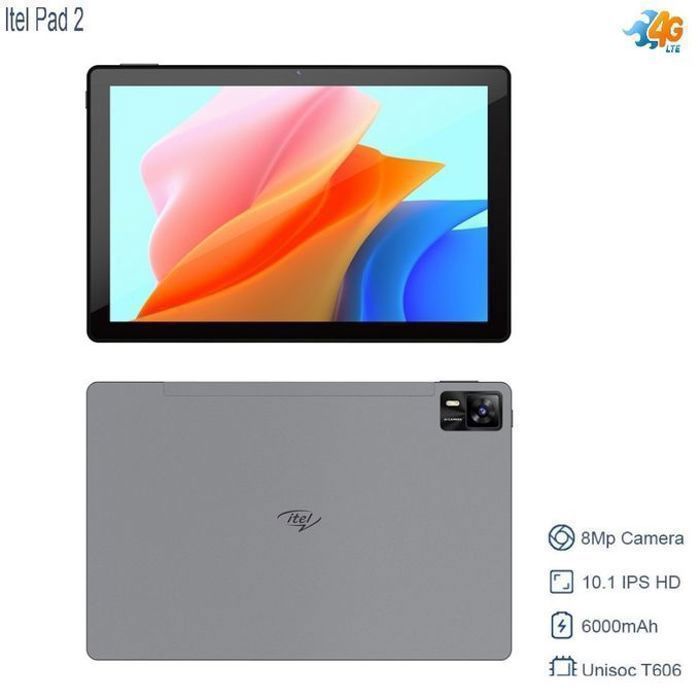 Tablette - ITEL - VistaTab 10 4G - 12 Go RAM - 128 Go Stockage - Android 12