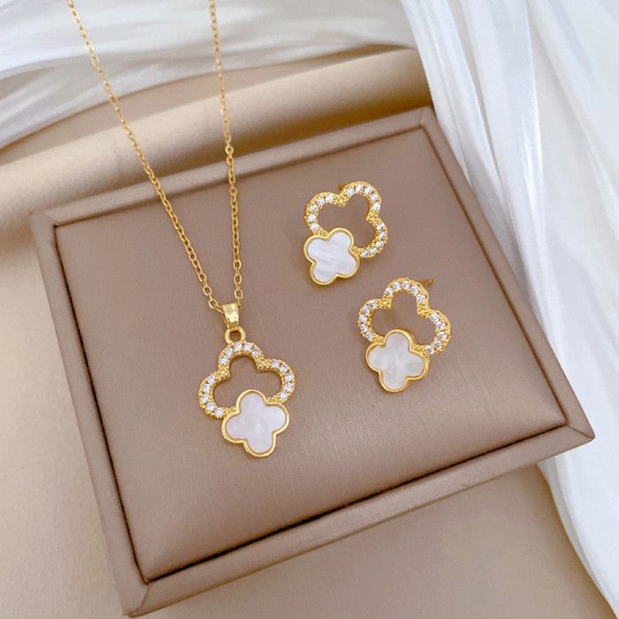 Ensemble de Bijoux - EGO - EGO003 - Dorée - Acier - Cristal