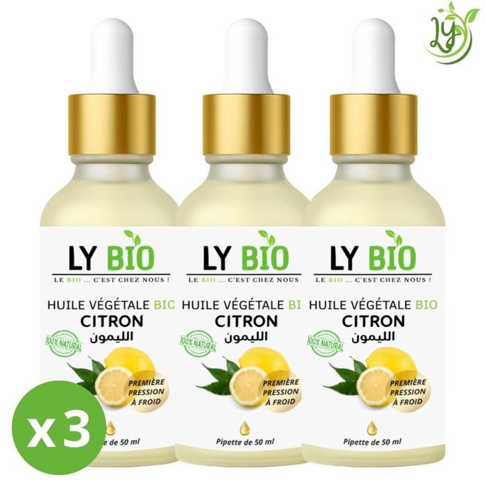 LYBIO PACK HUILE CITRON 50ML - PIPETTE LOT DE 3 bouteilles