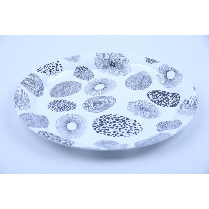 Plateau Rond - 1820 - 335x355x25 - Multicolore - Plastique - Compatible Lave-Vaisselle
