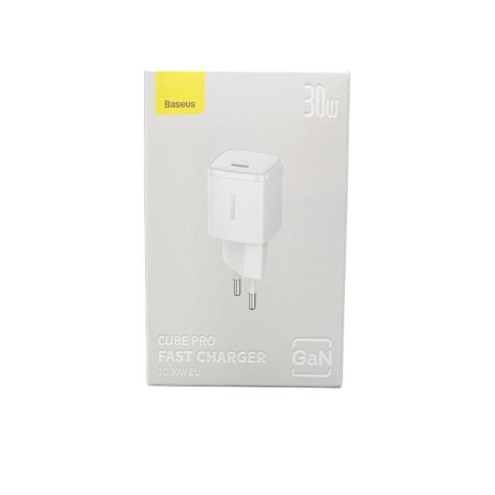 Chargeur Rapide - BASEUS - GAN CUBE PRO - 30W - Version EU - Blanc