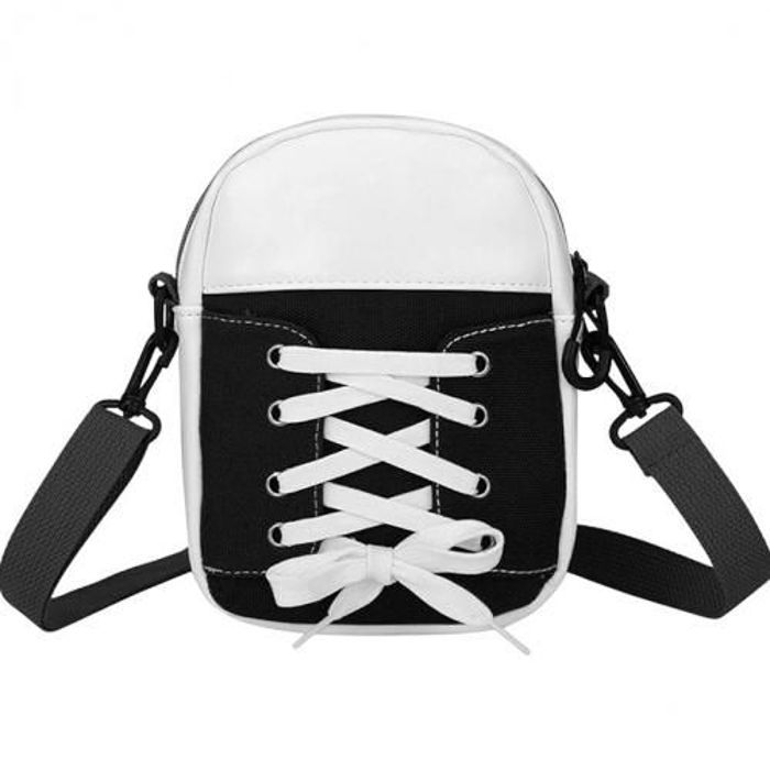 Sac à bandoulière - GENERIC - Noir - Taille 15x22 cm - Bandoulière réglable - Zippée